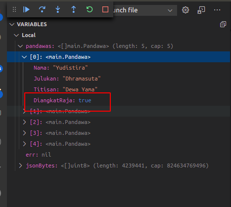 menjalankan breakpoint pada vscode