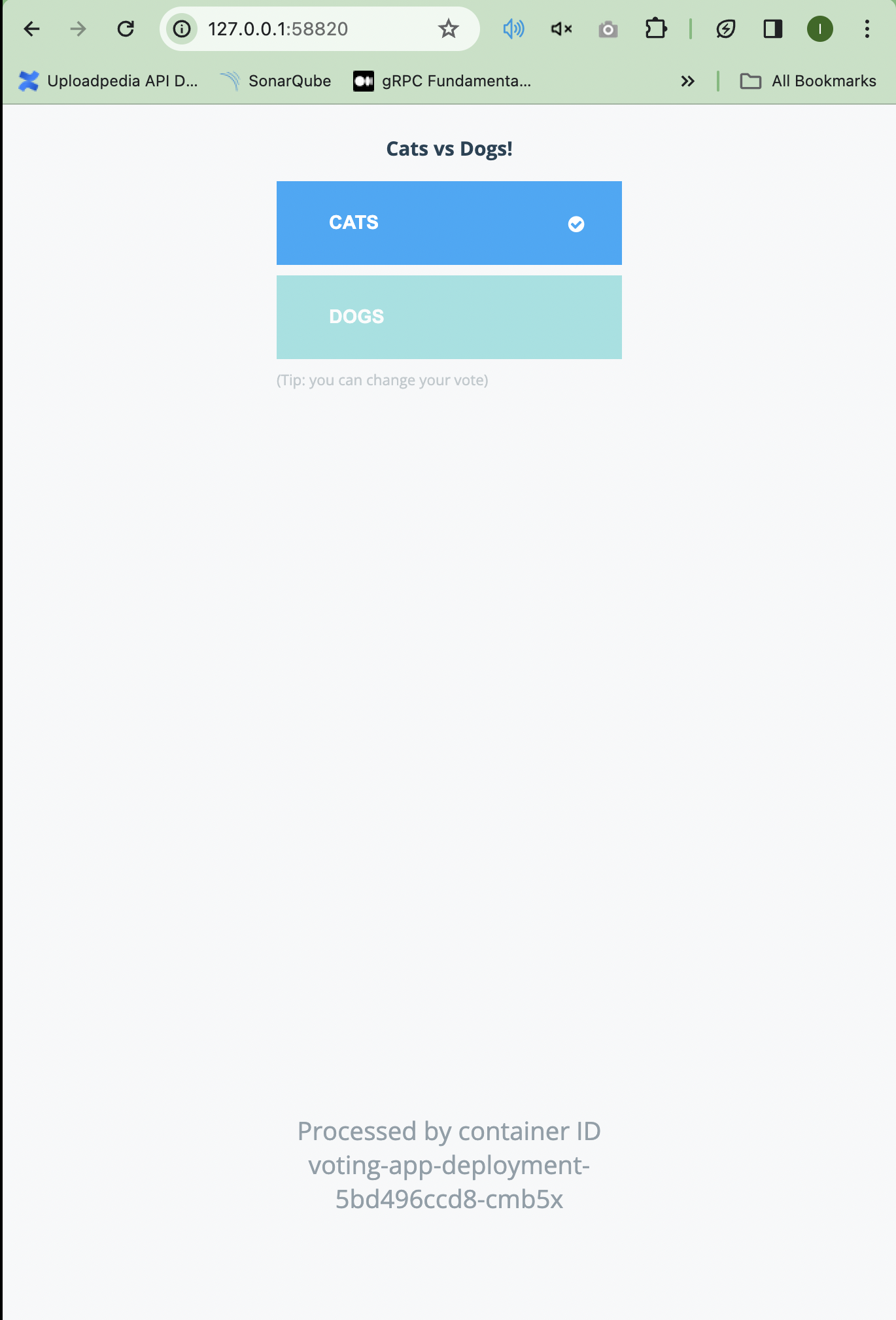 voting-app browser