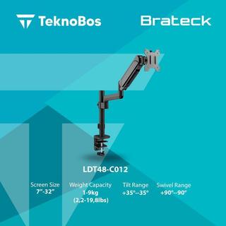 Brateck Monitor Arm Gas Spring Single